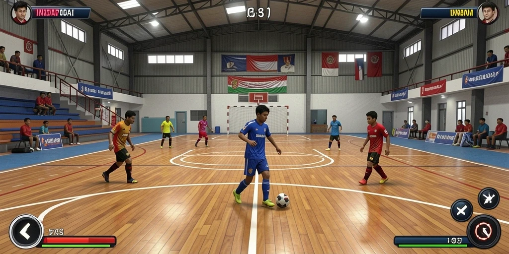 Screenshot menunjukkan suasana pertarungan yang mendebarkan.